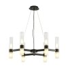 Industrialna czarna lampa wisząca szklane klosze tuba klasyczna minimalistyczna uniwersalna CANDELA-6 DN1505-6 black Step Into Design